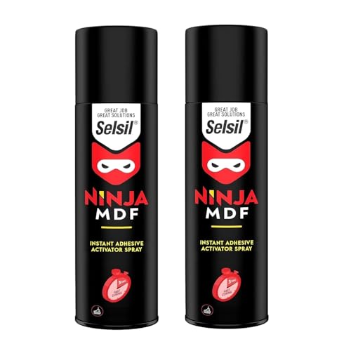 SELSIL CA Glue Activator Spray (2 x 13.50 fl oz) - Cyanoacrylate Glue Activator, Professional Fast Clear Adhesive Accelerators for Woodworking, Metal, Plastic, Indoor & Outdoor (2 Pack)