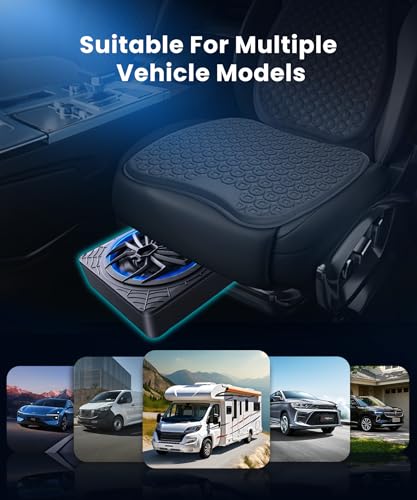Image of 10 Inch 1200W Slim Underseat Powered Car Subwoofer with Built-in Amplifier, High /Low Level Input, Deep Bass & Blue Dynamic Ambient Light, for Car Truck & SUV