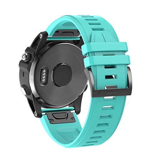 Bracelet Garmin Fenix 7X anti irritation en silicone souple couleur teal