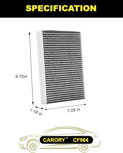 Image of CARORY Cabin Air Filter w /Activated Carbon for Toyota Tundra (2022-2025), Tacoma (2024-2025), Sequoia (2023-2025), Lexus LX600(2024-2025), GX550(2024-2025) and More, OE# 87139-60030, CF12964, CF964