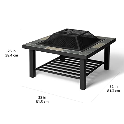 Amazon Basics 32" Stone Square Fire Pit #TOP7