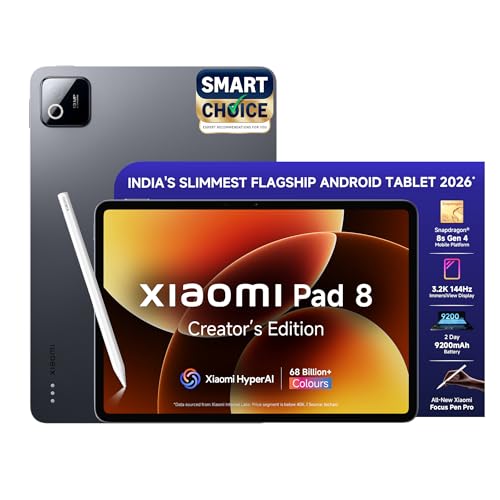 Image of XIAOMI Pad 8 Creator's Edition with Focus Pen Pro [Smartchoice] Flagship Snapdragon 8s Gen 4 |11.2 inch 3.2K | 12GB, 256GB | Ultra Slim Metal Design | 9200mAh Battery HyperAI | Wi-Fi 7 | Graphite Grey