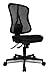 Topstar Head Point SY ergonomischer Bürostuhl, Schreibtischstuhl, Muldensitz (höhenverstellbar), Stoffbezug schwarz, 70 x 47 x 113 cm