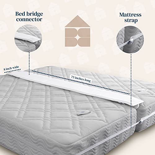 FeelAtHome Bed Bridge Twin to King Converter Kit - Twin Bed Connector King Maker - Bed Gap Filler to Make Twin Beds Into King - Mattress Connector With Strap for Guests Stayovers - Image 4