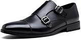 Jousen Dress Shoes for Men Monk Strap Loafers for Men (AMY9069 Black 10.5)