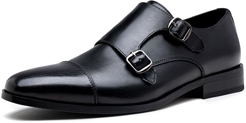 Jousen Dress Shoes for Men Monk Strap Loafers for Men