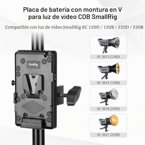 Placa de Batería de Montaña V SMALLRIG RA V1 Módulo de Carga para Focos COB 2