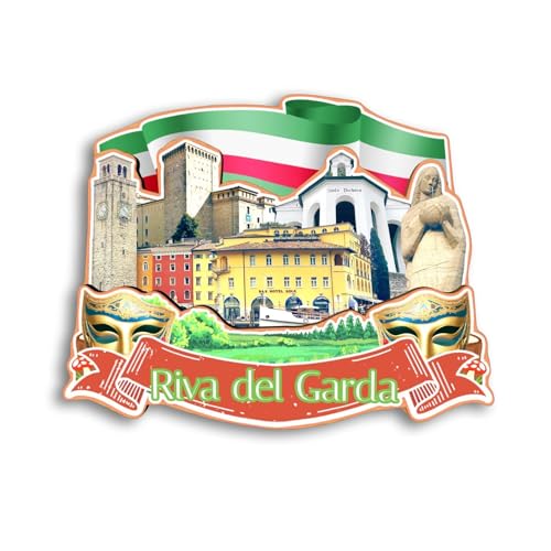 Quwsne Magnete da frigorifero Riva del Garda Italia, souvenir da viaggio, regali turistici 3D, monumenti classici fatti a mano, decorazione per la casa, 1164