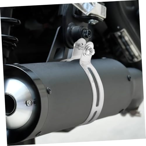 Abrazadera de escape para motocicleta y clip de soporte de acero inoxidable 4