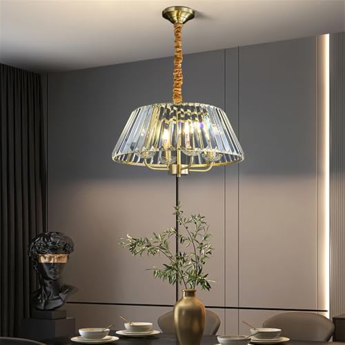 Lampe suspendue en cristal et laiton luxe D36cm LED salon chic