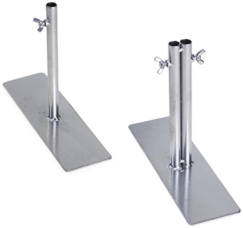Displays2go 75 Inch 2-Panel Exhibit Displays, Iron Construction, Floor Standing, Double Sided – Silver Finish (AD2PNL) - Thumbnail 4