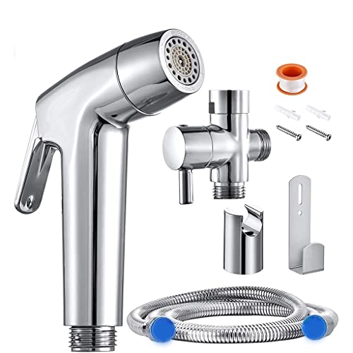 Toilet Hand Bidet Faucet Bathroom Shower Sprayer 1.2M Hose Tank