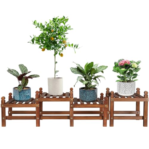 Tovacu Wood Flower Stand Small Plant Stand Indoor Outdoor Plant