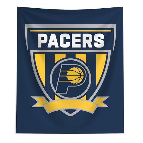 Northwest NBA Indiana Pacers Allegiance Personalized Printed Wall Hanging Tapestry, 50 x 60 in, Woven Polyester Fabric, Decorative Fan Art for Bedroom Office Living Room