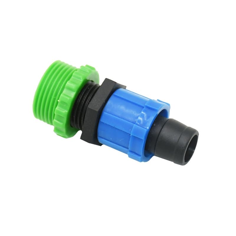 40pcs connettore a nastro gocciolante maschio da 3/4 "1/2" a 16mm dado di bloccaggio for adattatore for irrigazione a effetto serra(1/2" to 3/4")