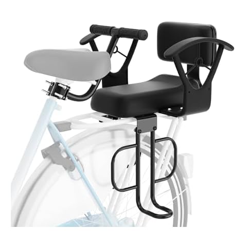 XIEEIX Rear Child Bike Seat,Rear Mounted Child Bike Seats,Back Mount Child Seat with Back Rest Armrest Foot Pedals,Width Adjustable Bicycle Rear Seat,Fits All Bicycle Rear Frames Cover