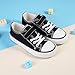 ANTLULU Boys and Girls Canvas Kid Shoes Adjustable Design Fashion Casual Sneakers Black