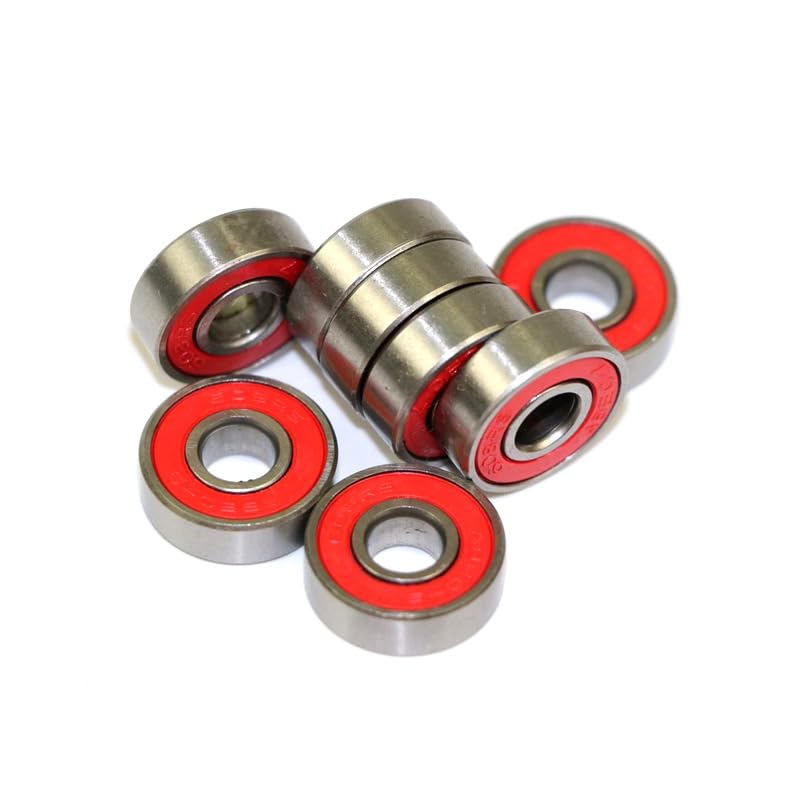 Pro Skateboard Bearings 8-Pack - Fingerboard Bearings, 608RS Ball Bearings for Skateboard Ultra Smooth & Quiet Ride | Fits Skateboard, in-line Skates, Longboard, Roller Skates, Fidget Spinner