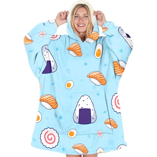 Warmstorey Sushi Blanket Hoodie - Sushi Lover Gift Oodie - Mothers Day Gift Ideas For Wife Mom - Thoughtful Gift from Daughter Son Soft and Warm Blanket for Mommy Mama