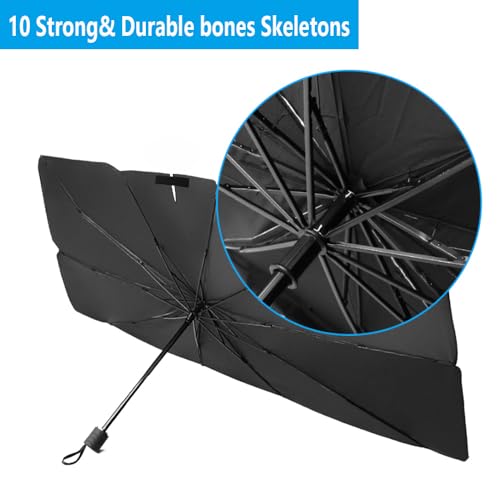 Image of Windshield Sun Shade Umbrella Car Sunshade Cover 31*57 inch Cartoon Eyes As Seen on TV UV Block Front Winshield Heat Insulation Protection (Red-Eyes)