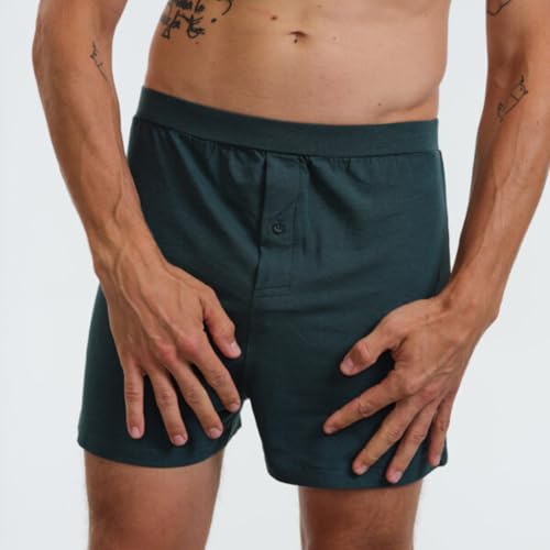 Trenzeo Men’S Boxer Shorts 6-Pack – Soft Cotton Underwear For Men, Loose Fit With Button Fly Breathable & Comfortable Men’S Boxers Multipack (Uk, Alpha, M, Regular, Regular, Mes's, Mixcolors) - 4