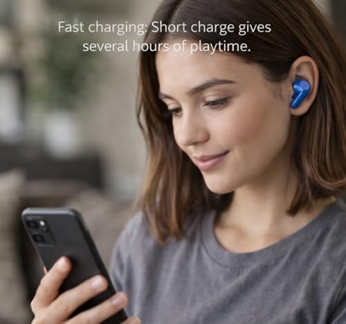 Image of Bluetooth Nord Buds 3R for OnePlus with 54H Total Playtime, 12.4mm Drivers, 3D Spatial Audio, Dual Device Pairing, AI 2-Mic Clear Calls, 47ms Low Latency (Blue)