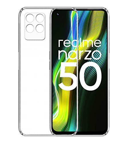 Image of Transparent Soft Silicone TPU Flexible Back Cover Compatible with Realme Narzo 50