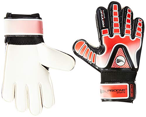 PROGNE SPORTS REF 2000 Luva de Futebol para Goleiro, P, Preto, Vermelho