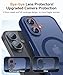 CANSHN Magnetic for iPhone 16 Case, Upgraded [Full Camera Protection] [Compatible with Magsafe] [Translucent Matte] Shockproof Protective Phone Case for iPhone 16 - Deep Blue