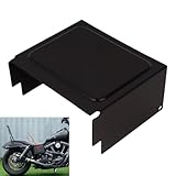 HIYOYO Black Battery Cover Fits for Harley Davidson 1997-2005 DYNA Super Glide Wide Low Rider Convertible Sport 1997-2003 Sportster XL1200 Sport XL 1200 Custom 883 Hugger XL883 66718-01
