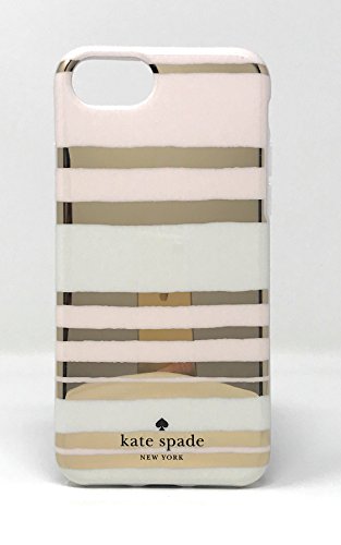 Kate Spade New York 'Capri Stripe' Protective Rubber Case for iPhone 7 & iPhone 6/6s - Gold/Cream