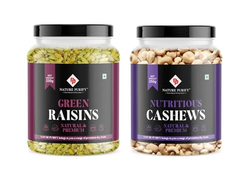 Image of Nature Purify Dry Fruit Combo Premium Cashew and Raisins (500g Each Pack)