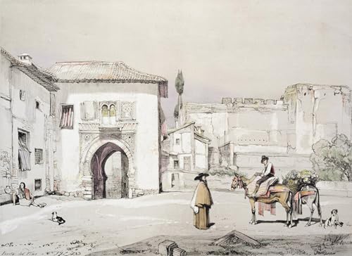 Toile Porte de la vigne par John Frederick Lewis impression d'art premium pour bureau