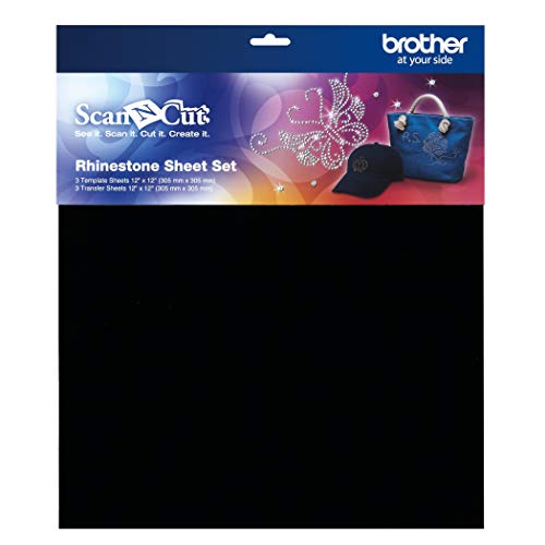 Brother ScanNCut Rhinestone Template and Transfer Sheet Set CARSSH1, 6-Piece Accessories, 3 Each 12