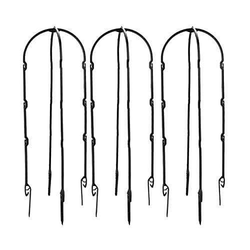 Liudan Tuteurs pour Plantes Pot Cadre Support Support Naturel U-Hoops Bamboo Cadres Cage JARDINGING Outils D'OUTIL Noir Arbres Support TOMATES TOMATES TRLLIS Support pour Plantes