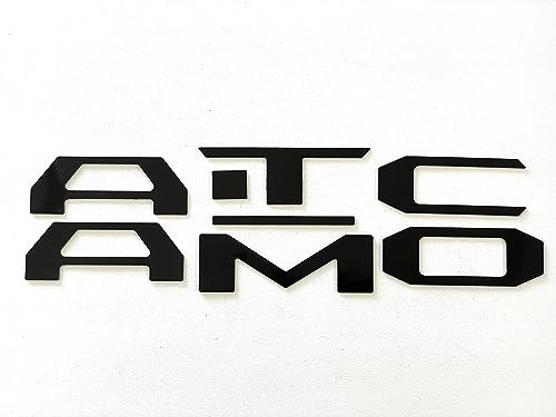 Image of Matte Black Tailgate ABS Plastic Letters Compatible with Taco 2016-2023 Rear Inserts Not Decals