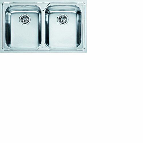 Franke 620-79 Logica LLX 620 – 79 101.0153.289 roestvrijstalen spoelbak spoelbak spoelbak inbouwspoelbak 2 x bekken textuur zijde,