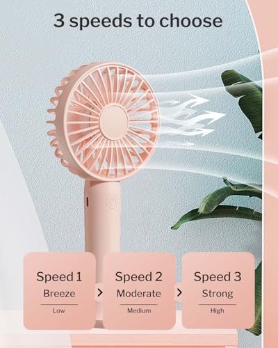 Portable Handheld Fan 2 Pack, USB Rechargeable Mini…