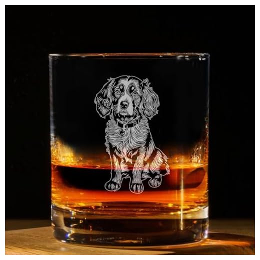 Boykin Spaniel Dog Vintage Engraved Whiskey Glass - Pet Lover Owner Gift - Unique Birthday Gifts - Boykin Spaniel Dog Lovers Gift - Vintage Old Fashioned Glass - Decor For Bar