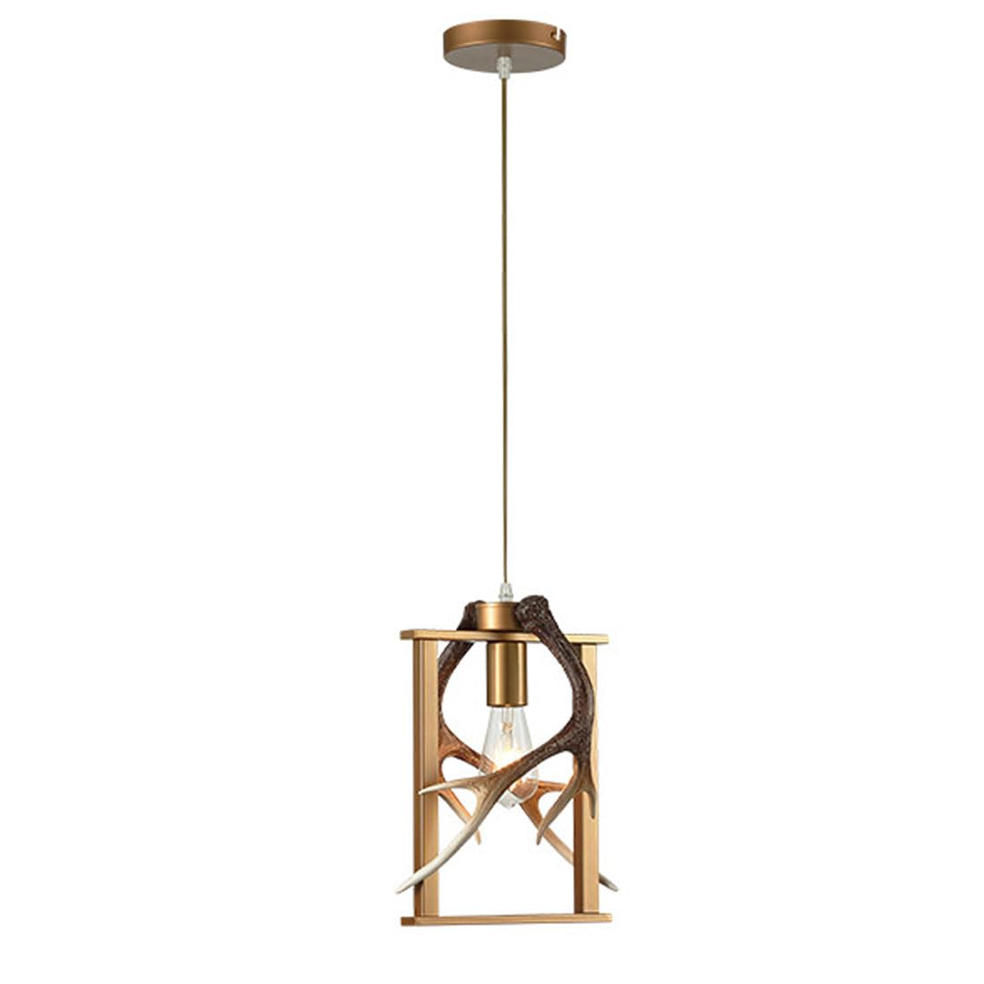 KXEcoLife E27 Scandinavian light luxury chandelier, creative retro for living room restaurant bar B&B cafe card holder lamps and lanterns,D
