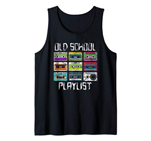 Cassette Tape Music Retro 80s 90s Old School Playlist Tank Top
