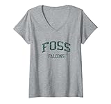 Womens FOSS High School HS Tacoma WA Vintage Sports V-Neck T-Shirt