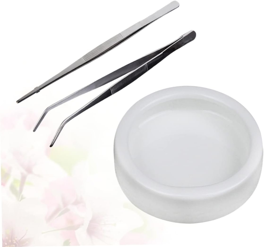 Reptile Water Bowl Reptile Feeding Bowl,9 pcs pet Ceramic Bowl Water Feeding Dish reptichip Feeding Tweezers Feeding Tongs Cricket Food reptisoil Meal Worms Bearded Dragon