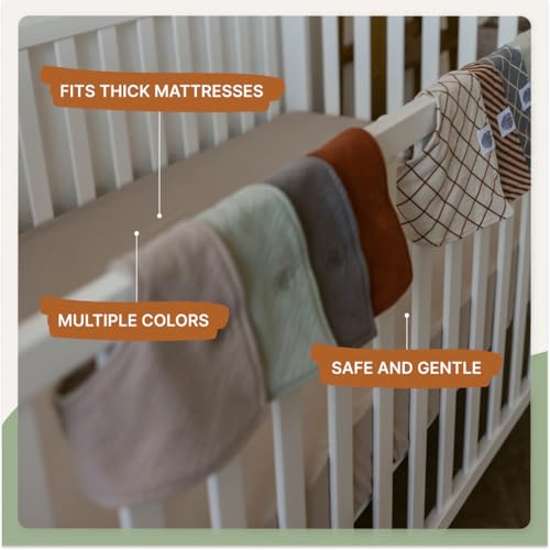 Image of Parker Baby Soft & Durable Fitted Baby Crib Sheets | Snug Fit for Standard Crib Mattresses | Machine Washable, Fade-Resistant & Modern Nursery Designs
