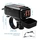 Kriogor Dual USB Motorcycle Car Charger, 3.0 Quick Charger and 6-30 V LED Voltmeter with Independent Switch, IP65 Waterproof Car Charger for 12 V Boat SUV Marine