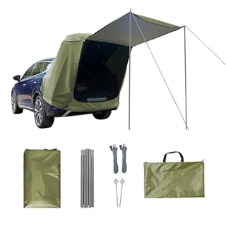 HUIOP Tenda per bagagliaio per auto da esterno tenda posteriore da campeggio picnic auto con tettoia estensione per bagagliaio dell'auto tenda a prova di sole tenda per bagagli per auto resistente