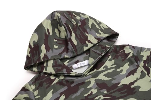 Image of Arshiner Boys Basic Hoodies Unisex Kids Soft Pullover Hooded Sweatshirt | Long Sleeve, Kangaroo Pocekt, Regular Fit, Fashion Style, Transitional piece, Fall Clothes for 4-13 Years
