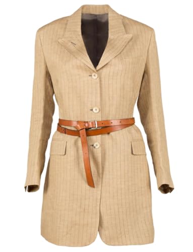 Blazer long croisé à rayures élégance intemporelle working girl