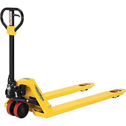 Global Industrial Industrial Duty Manual Pallet Jack with 27 W x 60 L Forks, 4400 lb. Capacity, General Purpose Pallet Truck for Warehouse, Manufacturing and Retail