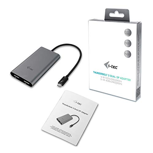 I-Tec Thunderbolt 3 Dual Display Port Video Adapter (Per Thunderbolt 3 Macos E Windows Notebook E Tablet, Supporta 1 Monitor/Tv 5K 60 Hz O 2 Monitor 4K 60 Hz - 4